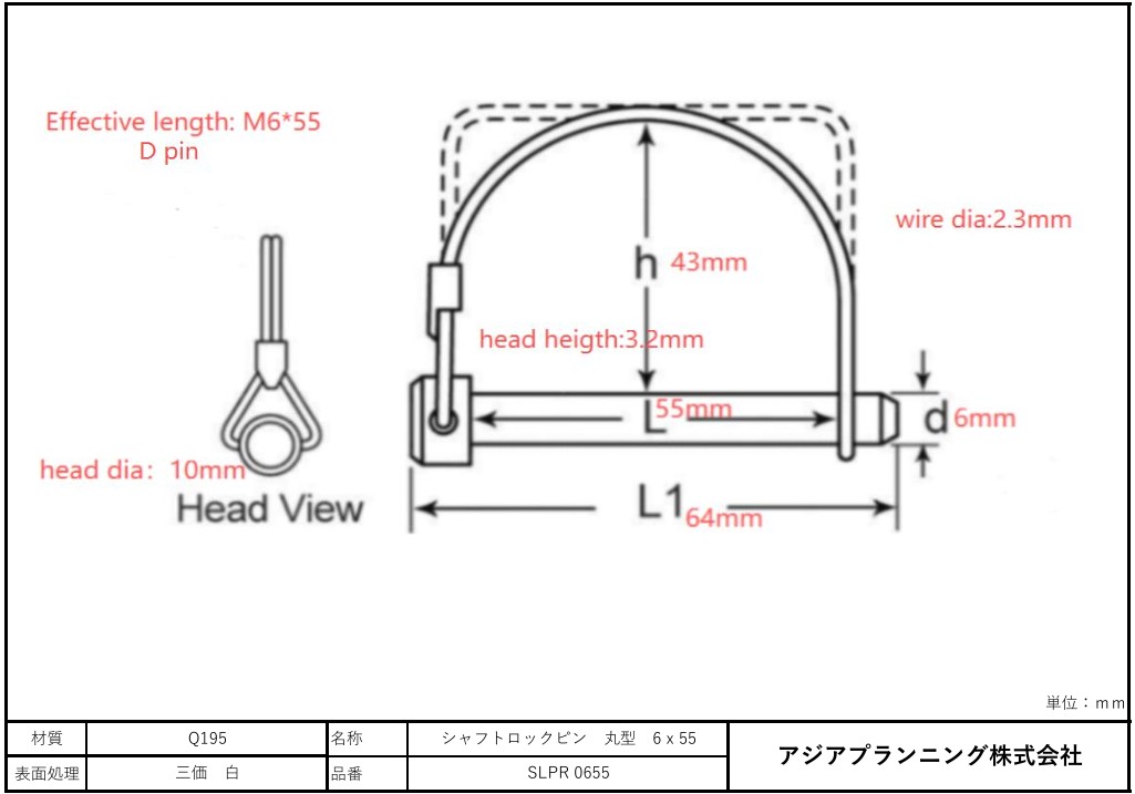 ラウンドロックピン